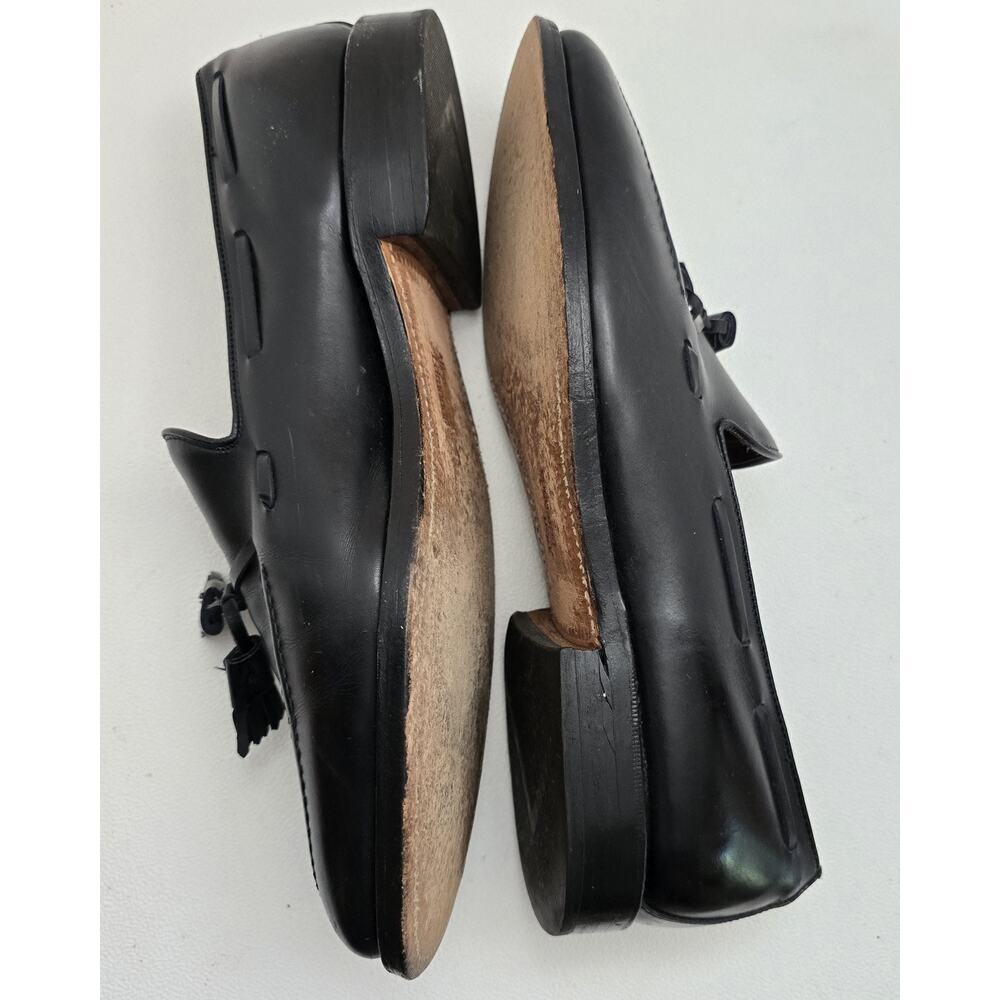 Allen Edmonds Black GRAYSON Mens Leather Tassel Loafers 10 B - Picture 6 of 10
